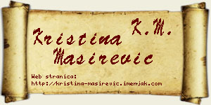 Kristina Maširević vizit kartica